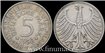 ALEMANIA FEDERAL - K -112 5 Marcos 1958 F MBC. Plata
