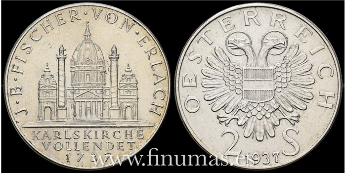 AUSTRIA - K-2859 - 2 Shilling 1936 - SC