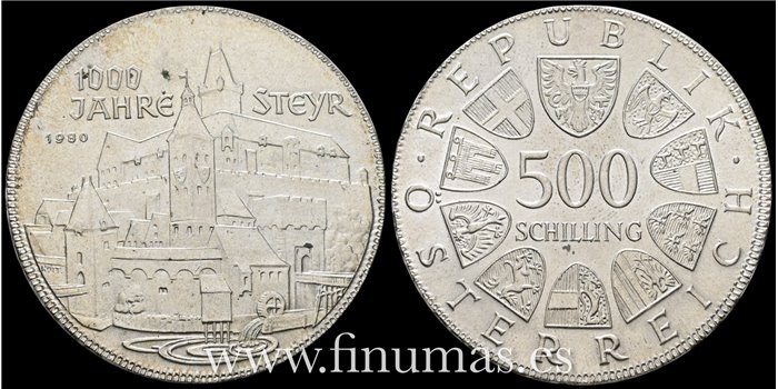 AUSTRIA - K-2947 - 500 Shilling 1980 - SC