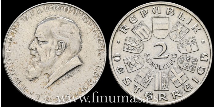 AUSTRIA - K-2844 2 Schilling 1929 - EBC. Plata
