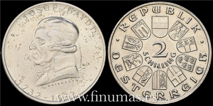 AUSTRIA - K-2848 2 Schilling 1932 - SC. Plata