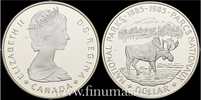 CANADÁ - K-0143- 1 Dólar 1985. PROOF - PLATA