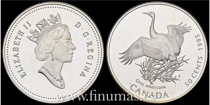 CANADÁ - K-0262-  50 Ctv.  1995. PROOF.  PLATA