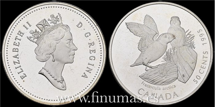 CANADÁ - K-0261-  50 Ctv.  1995. PROOF.  PLATA