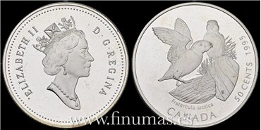 CANADÁ - K-0261-  50 Ctv.  1995. PROOF.  PLATA