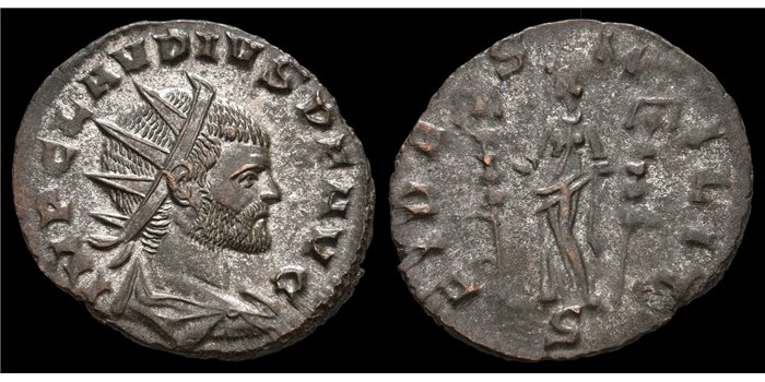 CLAUDIO EL GOTICO DENARIO ANTONINIANO 268- 270 d.c.