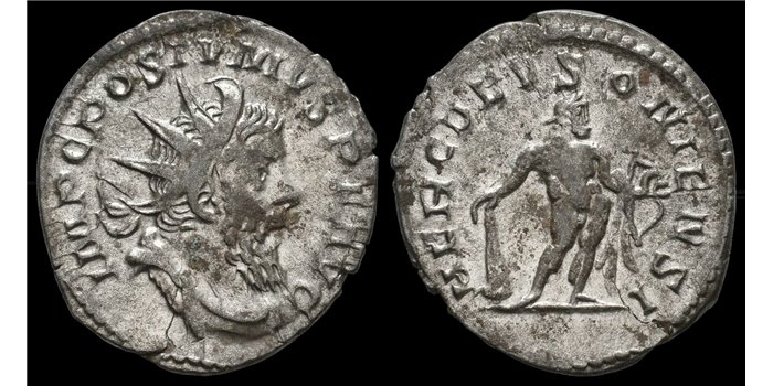 POSTUMO DENARIO ANTONINIANO 260- 261 d.c. TREVERI - HERCULES