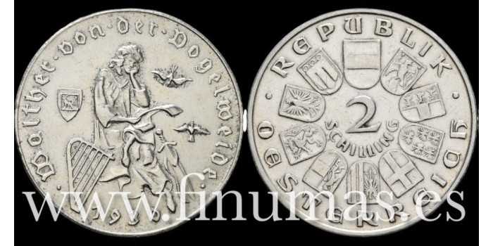 AUSTRIA - K-2845 2 Schilling 1930 - EBC. Plata
