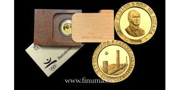 1990 - 20.000 Pesetas Barcelona 92.  Ampurias - GOLD