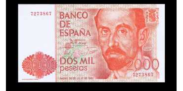 F507K - 2000 Pesetas 22-7-1980. Pair S.C. No Series