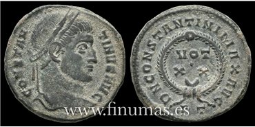 CONSTANTINO I  FOLLIS Ticinum 309-337 d.C. 