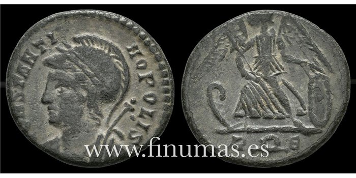 CONSTANTINO I  FOLLIS  AGUILEIA 336-337 d.C. 