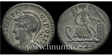 CONSTANTINO I  FOLLIS  AGUILEIA 336-337 d.C. 