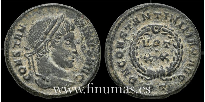 CONSTATINO I  FOLLIS  TICINUM 321-324 d.C. 