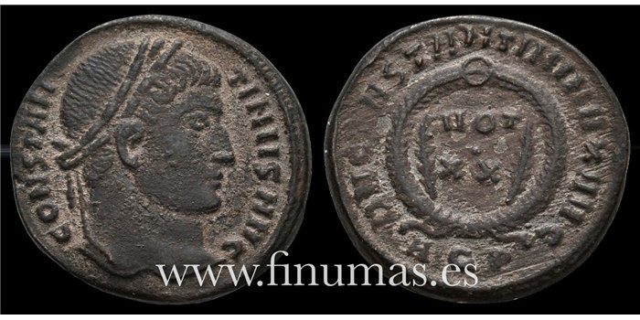 CONSTATINO I   FOLLIS  Aquileia 321d.C. 