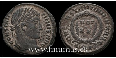 CONSTATINO I   FOLLIS  Aquileia 321d.C. 