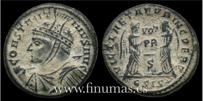 CONSTATINO I   FOLLIS Siscia 319d.C. 