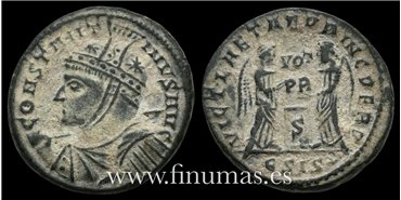 CONSTATINO I   FOLLIS Siscia 319d.C. 
