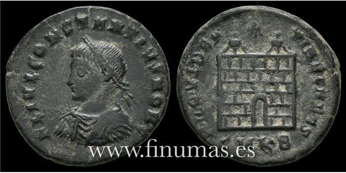 CONSTANTINO II FOLLIS Cyzicus 325-326 d.C - PROVIDENTIAE CAESS. 