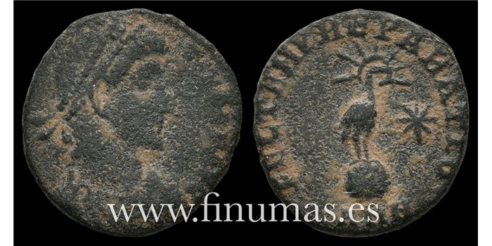 CONSTANCIO II 347-361 d.C - Ave fenix sobre globo  