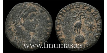 CONSTANCIO II 347-361 d.C - Ave fenix sobre globo  