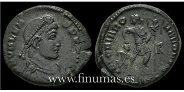 VALENTE FOLLIS  364-378 d.C. - GLORIA ROMANORUM