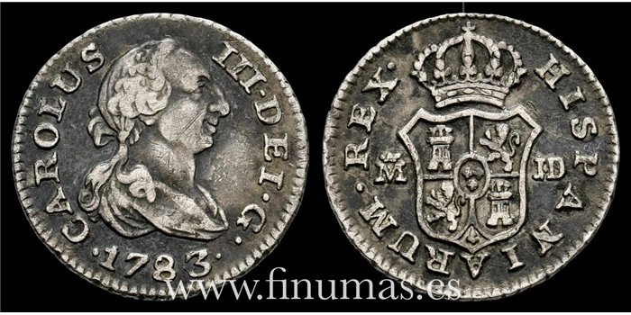 Cy10448.- CARLOS III - 1/2 Real 1783 Madrid JD- MBC