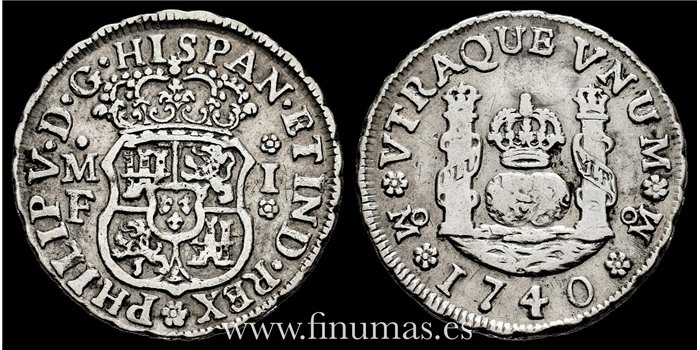 Cy07994.-  FELIPE V - 1 Real 1740 Mexico - MBC