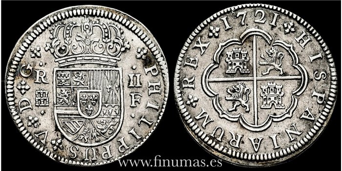 Cy08155- FELIPE V - 2 Real 1721 Segovia - EBC