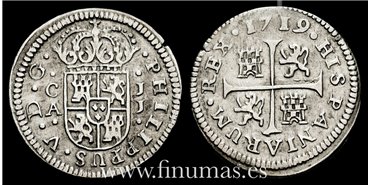 Cy07631.-  FELIPE V - 1/2 Real 1719 Cuenca JJ - MBC+