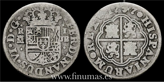 Cy09561.- FERNANDO VI - 1 Real 1747 Madrid - RC