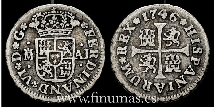Cy09456.- FERNANDO VI - 1/2 Real 1746 Madrid - BC