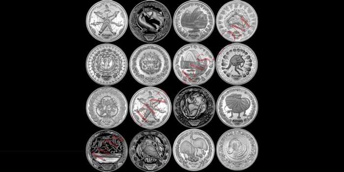 AUSTRALIA - K-0371L- COLLECTION 16 x 1Oz. 5 Dollar Sidney 2000 - Silver .999