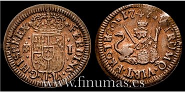 Cy09445.- FERNANDO VI - 1 Maravedi 1747 Segovia - MBC