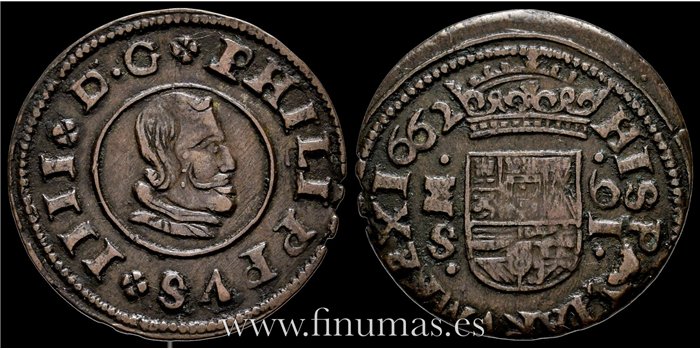 Cy05235.-  FELIPE IV -  16 Maravedí 1662 Madrid - EBC-