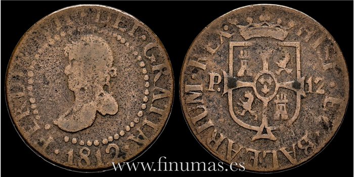Cy14066.- FERNANDO VII -12 Dineros 1812 Mallorca - RC