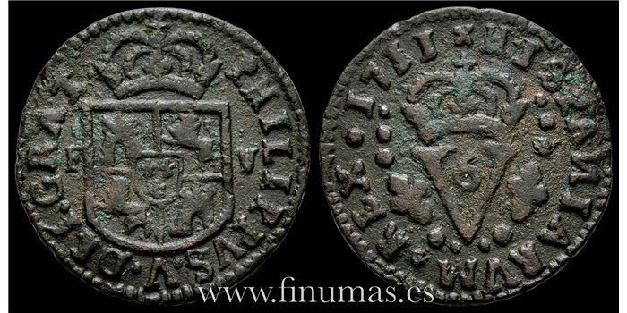 Cy07545.-  FELIPE V - Seiseno 1711 Valencia - MBC