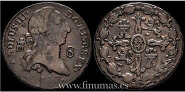 Cy10277.- CARLOS III - 8 Maravedis 1787 Segovia - BC+