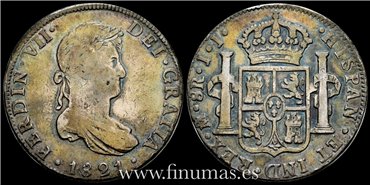 Cy15168.- FERNANDO VII -8 Reales 1821 Mexico J.J. - MBC