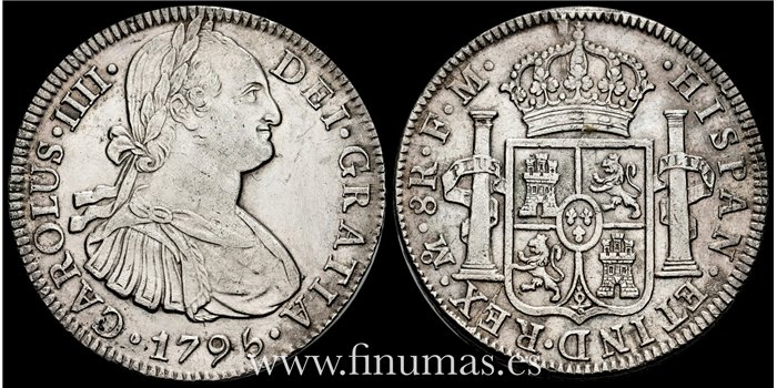 Cy13057.- CARLOS IV - 8 Reales 1795 Mexico F.M.-  MBC+