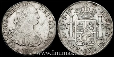 Cy13095.- CARLOS IV - 8 Reales 1800 Mexico F.M.-  MBC