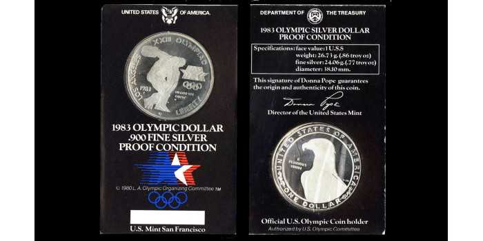 UNITED STATES - K-209 - 1 DOLLAR 1983S , PROOF