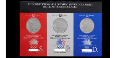 UNITED STATES - K-209 - 3 x 1 DOLLAR 1983 S, P and D. SILVER