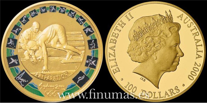 AUSTRALIA - K-0444 - 100 DOLLAR 2000 PREPARATION. PROOF- ORO .999