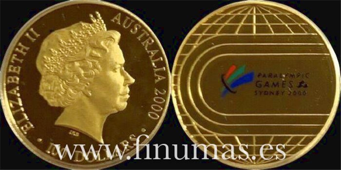 AUSTRALIA - K-0521C- 100 DOLLAR 2000 PARALYMPIC . PROOF- ORO .999