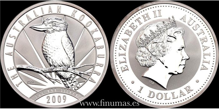 AUSTRALIA - K-1296- 1 DOLLAR  KOOKABURRA 2009. PROOF - PLATA