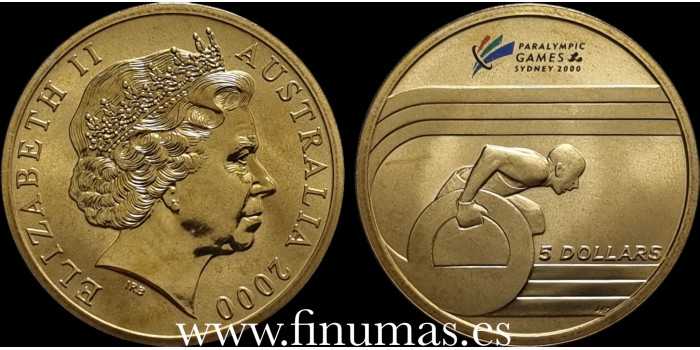 AUSTRALIA - K-0517- 5 DOLLAR 2000 PARALYMPIC . PROOF - BRONCE