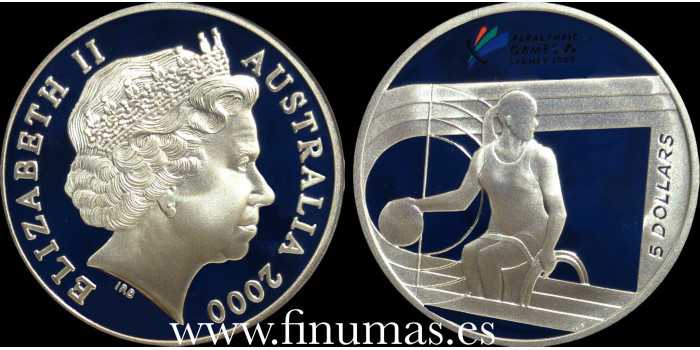 AUSTRALIA - K-0517- 5 DOLLAR 2000 PARALYMPIC . PROOF - PLATA