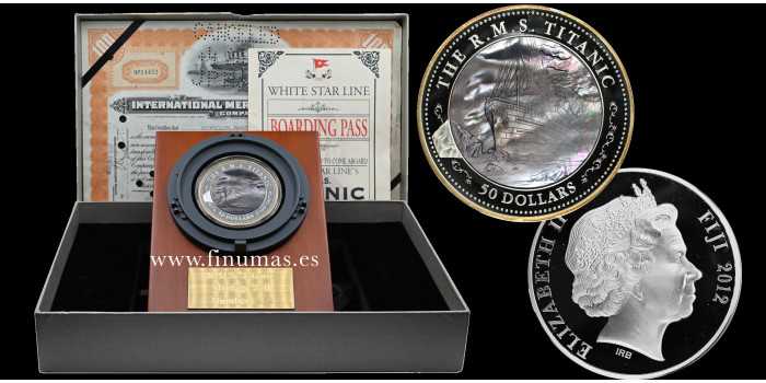 FIJI - 50 DOLAR 2012 100th ANIVERSARIO TITANIC. 5 Oz. PLATA