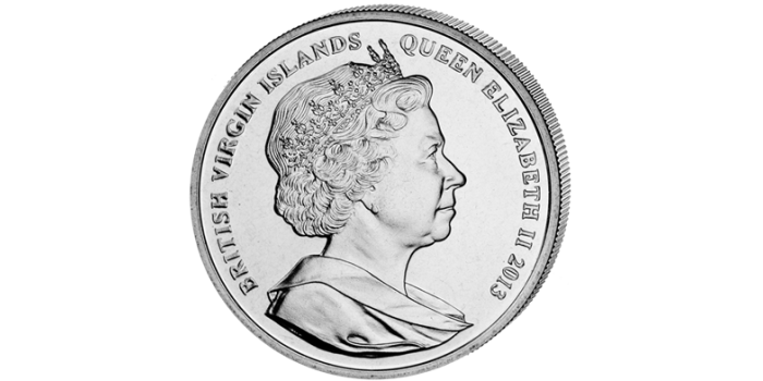 ISLAS VIRGENES 30 DOLLAR 2013 AÑO LUNAR CHINO "SERPIENTE" . 5 Oz. PLATA .999